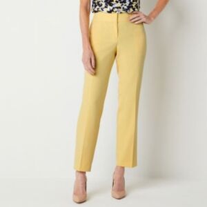 LOFT Mide Rise Pale Yellow Marisa Pants Size 8